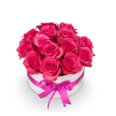 Flower box with roses